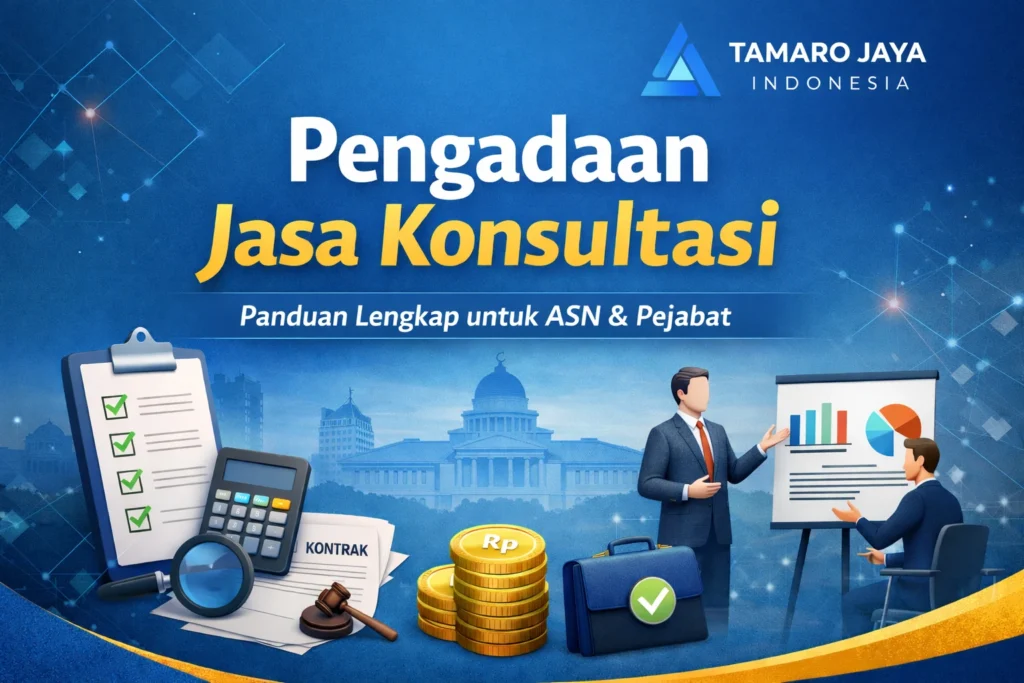 Ilustrasi pengadaan jasa konsultasi untuk ASN dan pejabat pemerintah dalam proses perencanaan dan evaluasi proyek