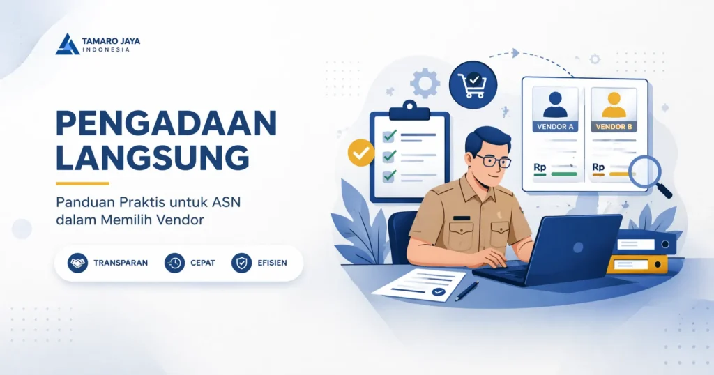 Pengadaan langsung pemerintah dengan ASN membandingkan vendor untuk memilih penyedia barang dan jasa secara efisien
